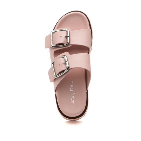NWT J/SLIDES BONNIE Light Pink Leather Sandal - Picture 5 of 15